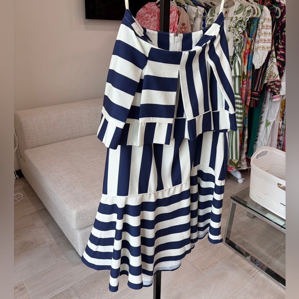 Farm Rio: Blue Mixed Stripes Midi Skirt - Picture 10 of 10
